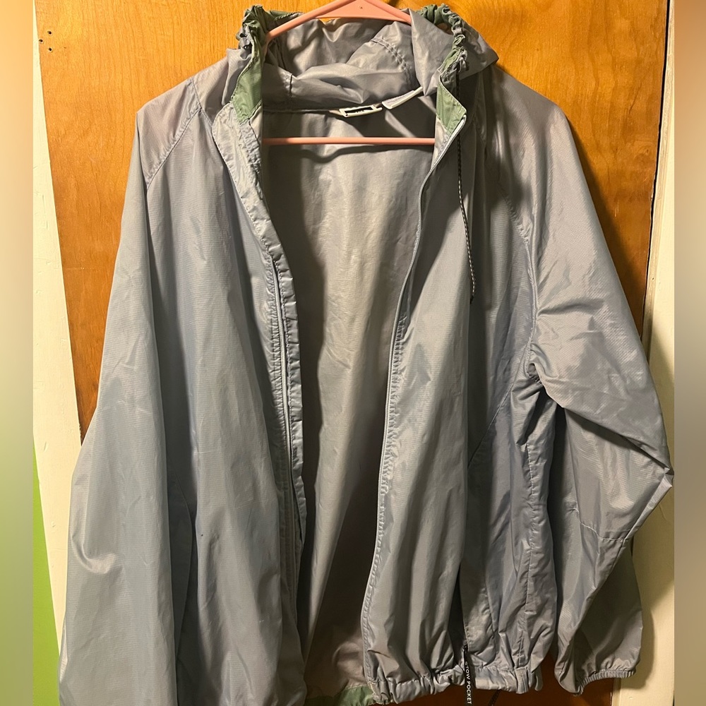 M North Face Light Blue Rain Jacket